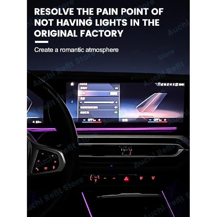 LED for BMW Instrument Ambient Lighting for BMW 2/3/4/7 Series X5 X6 X7 M3 M4 G20 G22 G80 G82 Dalian Screen Ambient Lighting