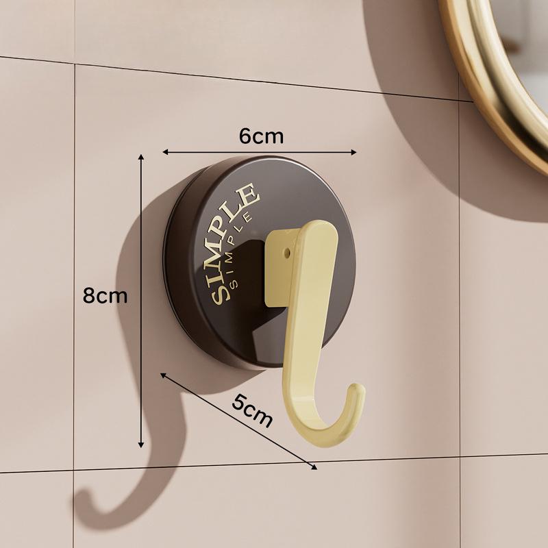 

Retro Suction Cup Hook No Need for Drilling Strong and Seamless Coat HookSticky Hook for The Back of The Entrance Door коричневий