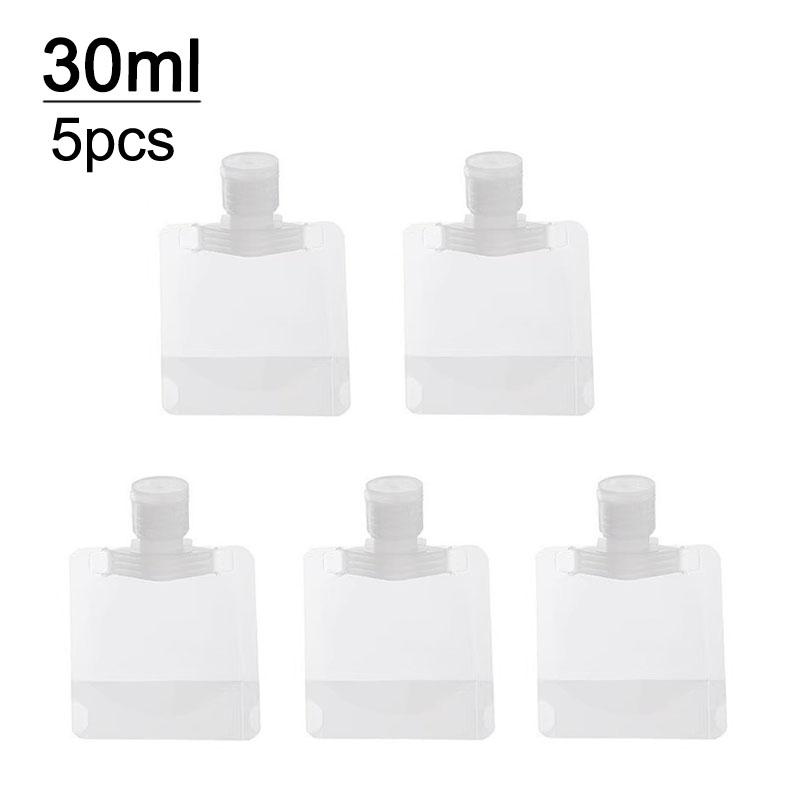 5pcs 30ml/50ml/100ml Refillable Travel Boats Travel Bottles Empty Cosmetic Container Liquid Cosmetic Storage Pouches FZP02