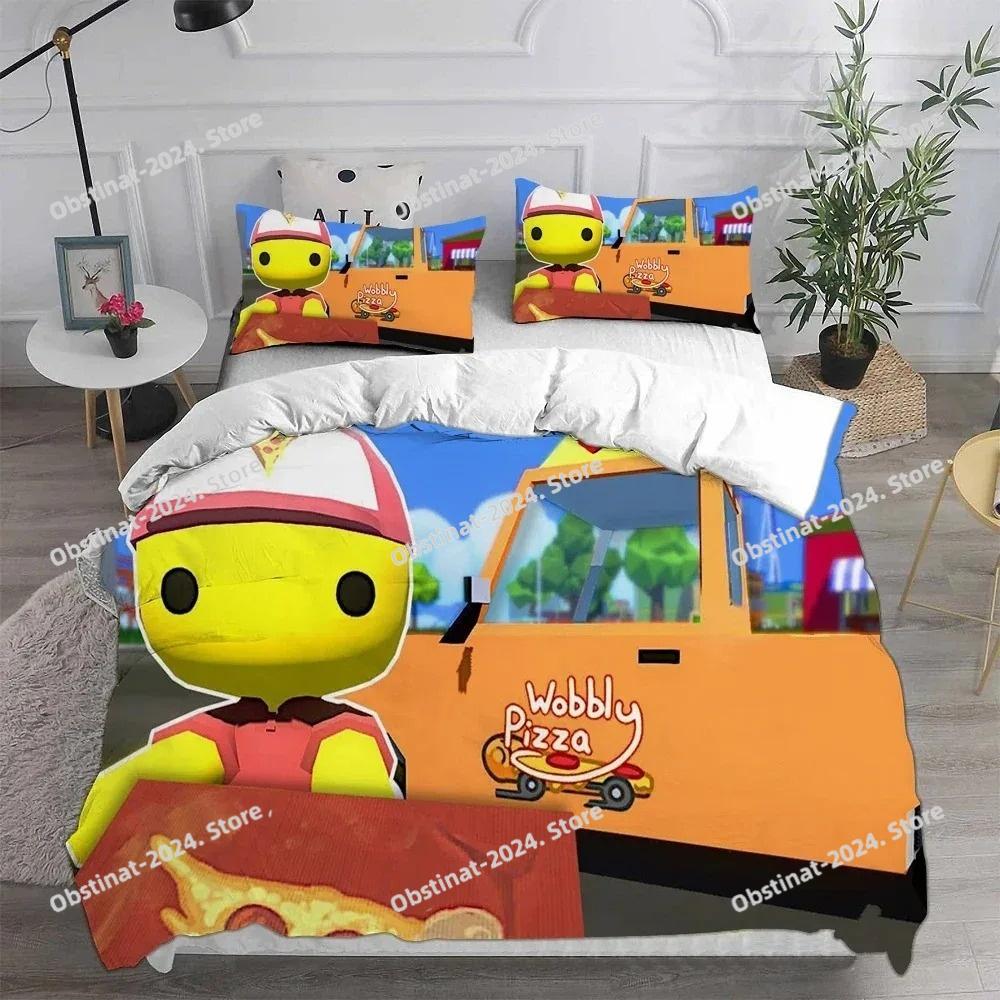 Cartoon Game Wobbly&Life Duvet Cover Pillowcase Bedding Set Adult Boys Girls Bedroom Decoration Children Gift Single Double Size