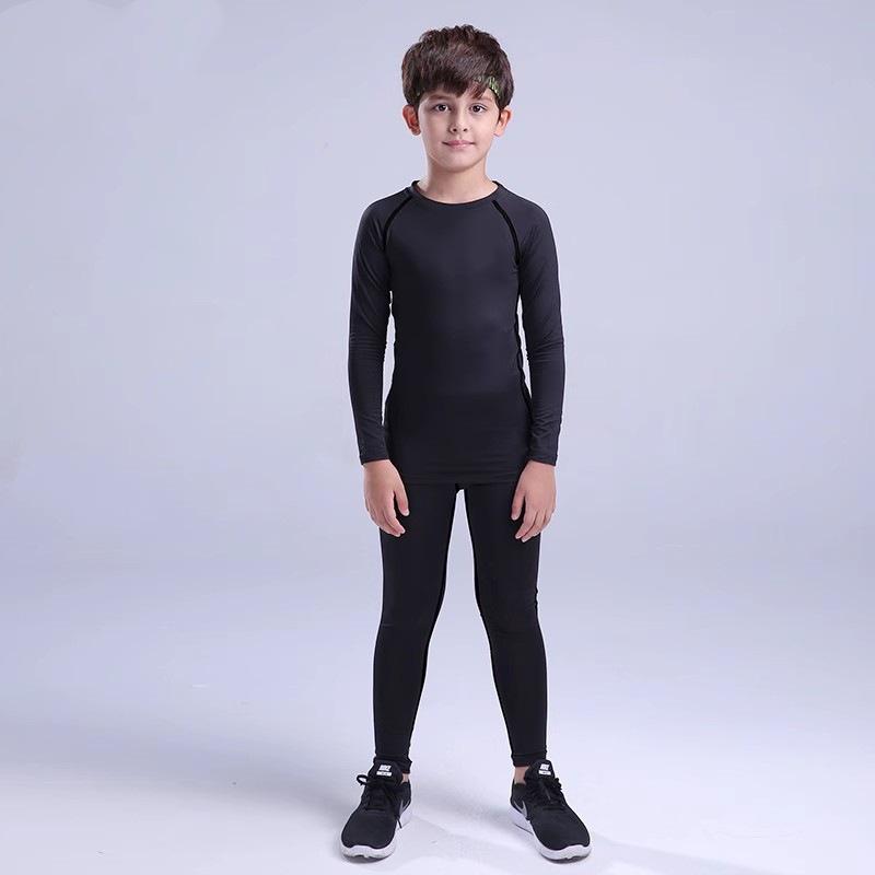 Children's Quick-Dry Sports Set: Autumn/Winter Base Layer for Basketball & Football