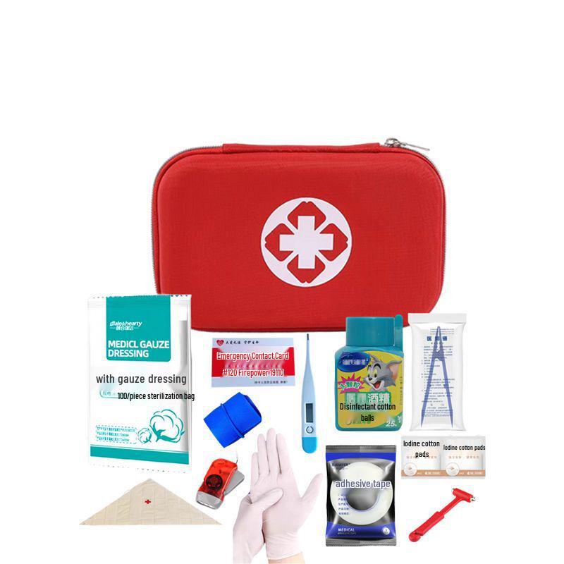 Portable Hard Shell First Aid Kit - Complete Set for Home, Car, Outdoor, and Emergency Use