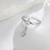 Green Crystal Marquise Stone Tassel Pendant Stainless Steel Rings for Women Vintage Gold CopperColor Wedding Jewelry Minimalist