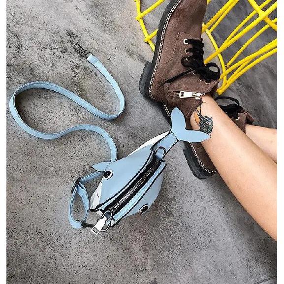 Cute Whale Design Pu Leather Fashion Female Flap Clutch Shoulder Bag Crossbody Mini Messenger Bag For Women Bolsa Drop Shipping