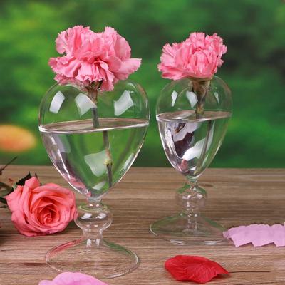 Herzform Glas Blumentopf Desktop Stehende Vase Pflanzgefäß Container Heimdekoration Hochzeitsfeier Dekor
