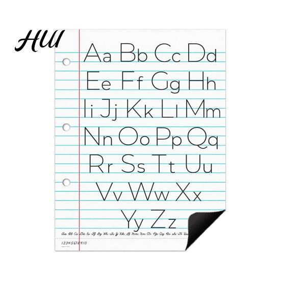 Writing Skills Development Paper Magnetic Backing Notebook Paper, Smooth Laminated Dry Erase Sheets for Classroom Learning Teaching Handwriting 1pc