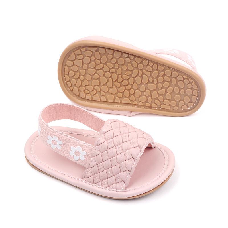 Baby Girls Sandals Ruffle Bowknot Premium Soft Sole Anti-Slip Open Toe Breathable Summer Outdoor First Walker Shoes Baby Sandals