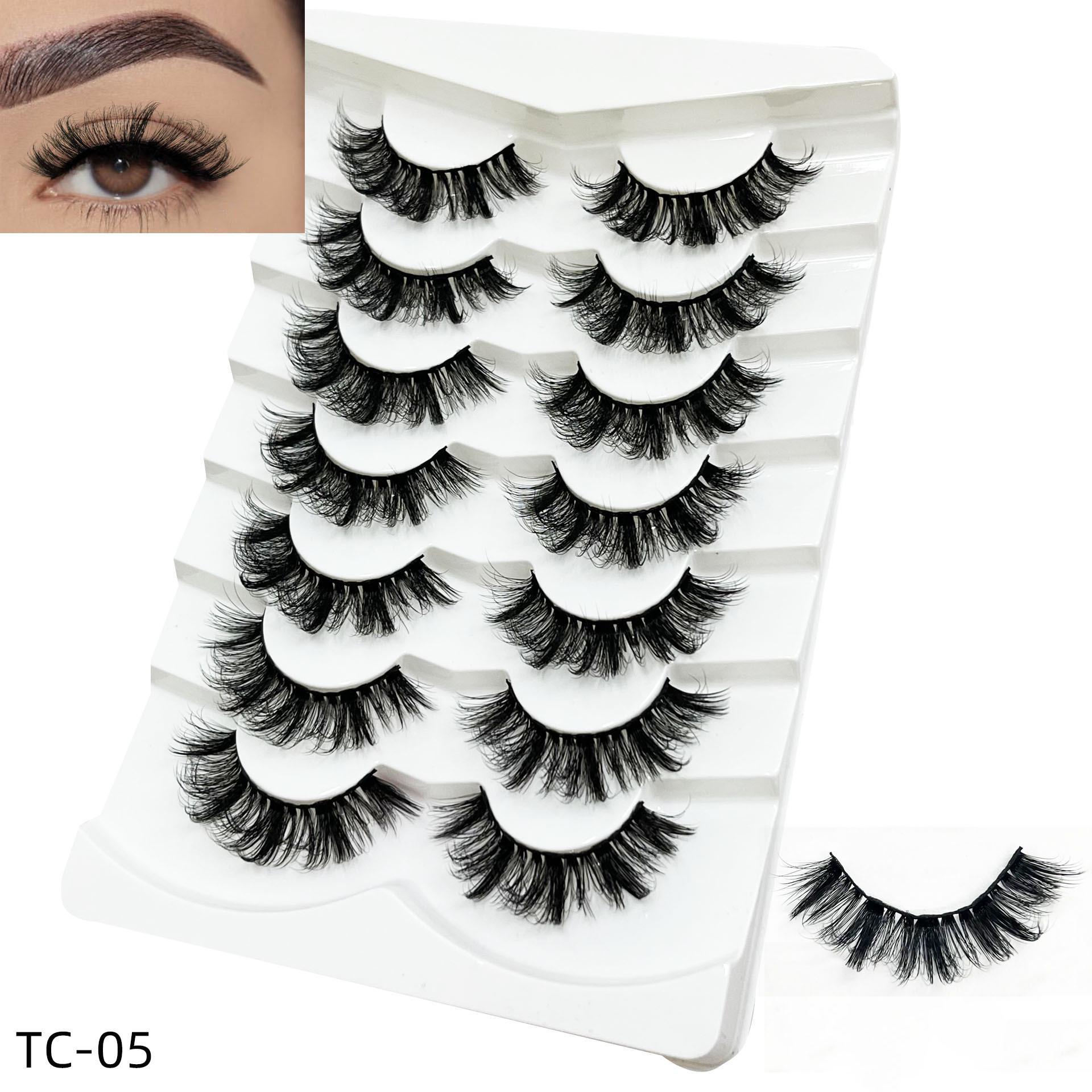 

3D Mink-Style European & American Russian Volume Eyelashes: Natural, Messy, Spiky Curl