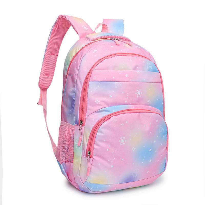 Starry Pattern Sky Student Backpack With Breathable Material For Boys And Girls