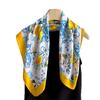 Women Fashion New Spring Flower 70cm Small Square Scarf Simulated Silk Scarves Spring/Summer Printed Flower Neck Scarf