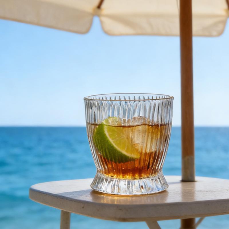 280ml/370ml Gestreifte Glasbecher Erdbeer-Milchshake-Tassen Nordischer Stil Cocktailglas Einzigartiges Design Glasbecher mit Flammenmuster