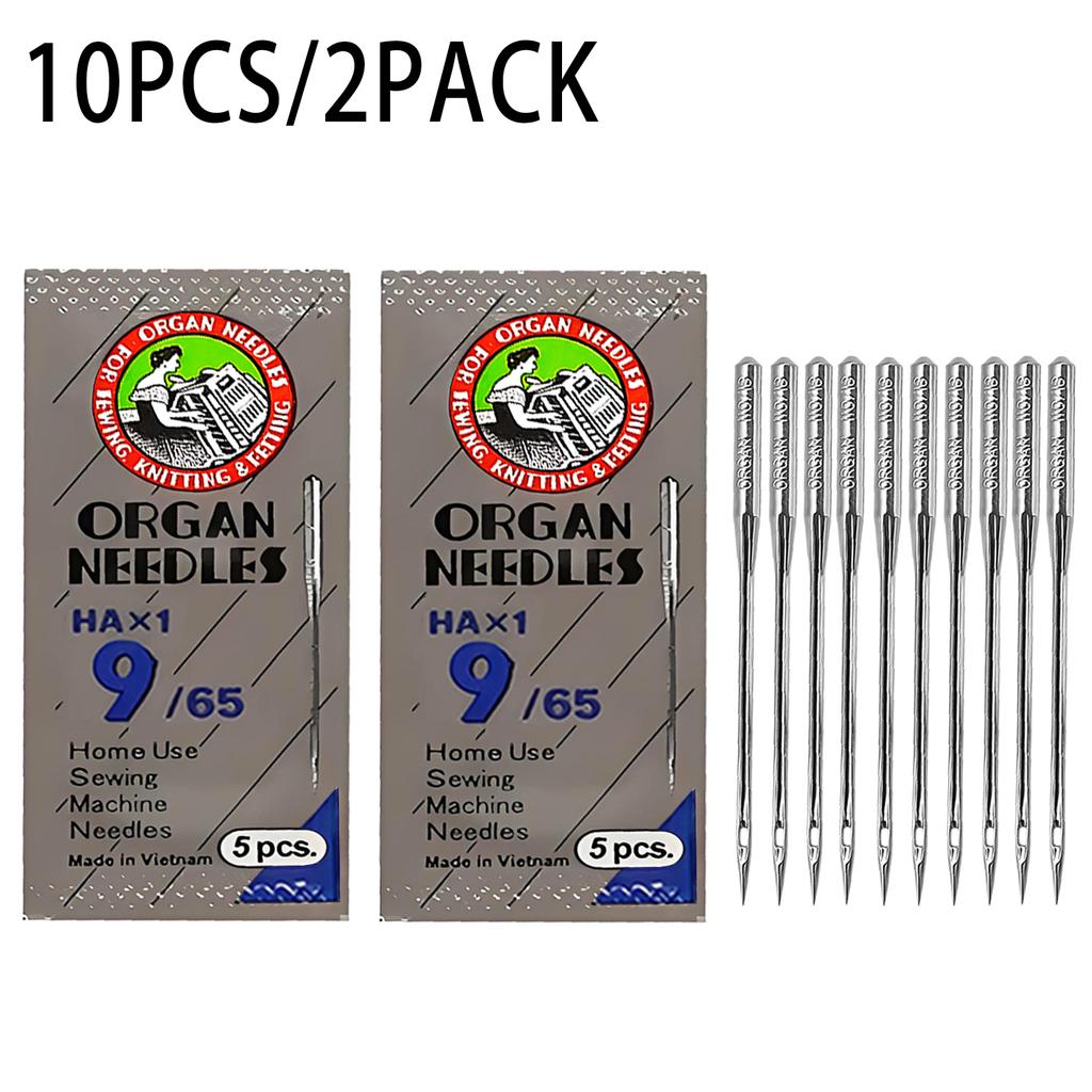 2Pack of ORGAN Household Sewing Machine Needles HAX1 Sewing Needles for SINGER BROTHER 9/65 11/75 12/80 14/90 18/110 21/130