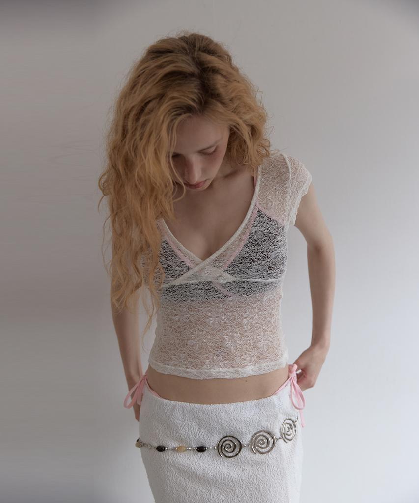 Asula Sheer Wrap T (Ivory)