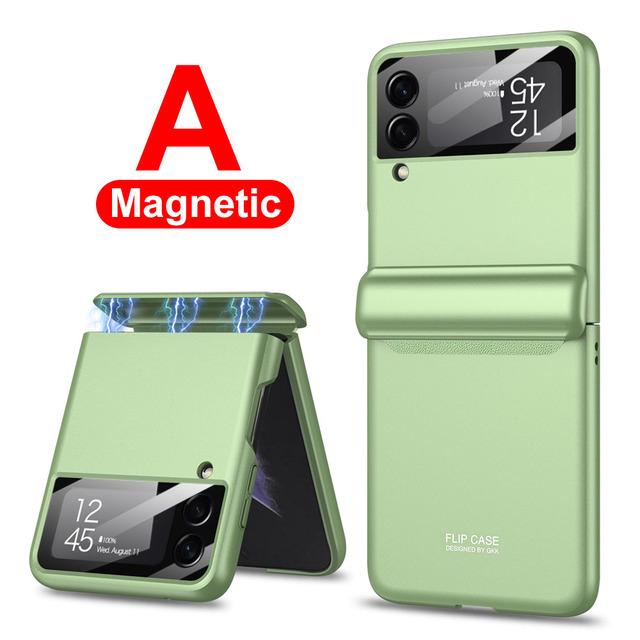 Pouzdro s magnetickým pantem pro Samsung Galaxy Z Flip 4 Full Protector Case s filmovým krytem objektivu fotoaparátu Pro Samsung Galaxy Z Flip 4 Case