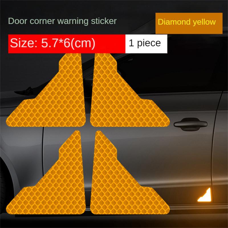 Adesivo Riflettente Angolo Porta Auto Impermeabile Antigraffio Protezione Anticollisione Decalcomanie di Avvertimento Adesivi Protezione Porta Auto