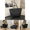 Stylish Black Tote Bag For Women With Large Capacity And Vintage Design Perfect For Daily Commuting