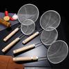 Large Stainless Steel & Wood Noodle Strainer Scoop