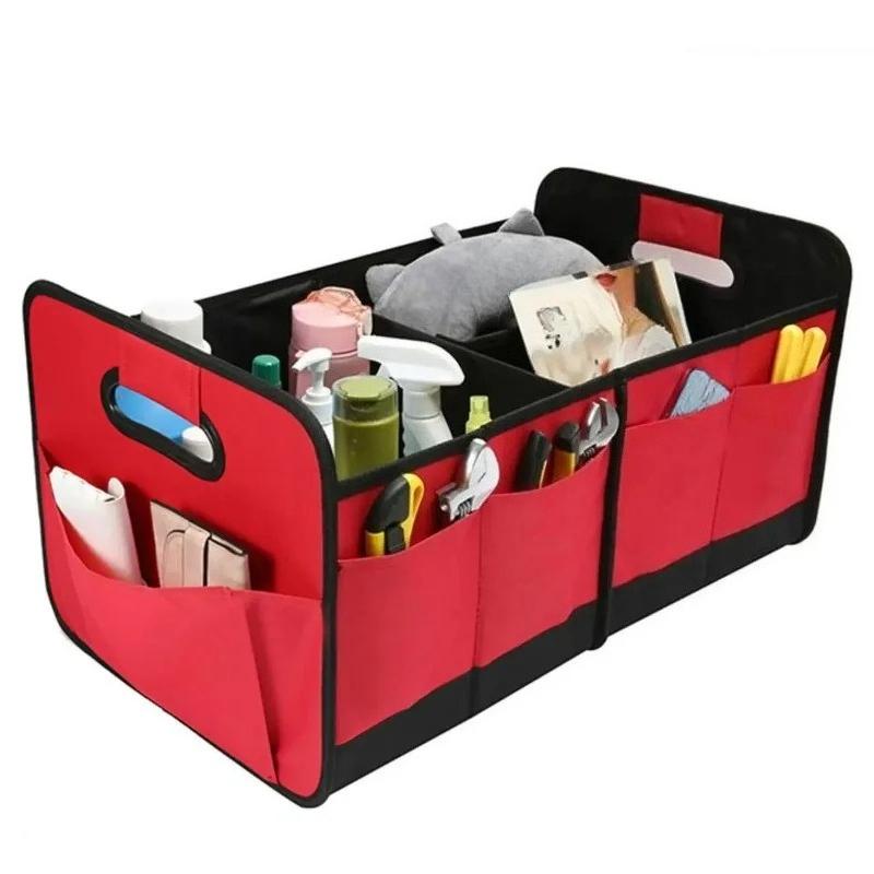 Foldable Car Trunk Organizer, Large Capacity Multi-Compartment Storage Box for SUV & Auto Accessories