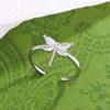 New Fashion Diamond Dragonfly 925 Sterling Silver Versatile Personalized Temperament Opening Rings R078