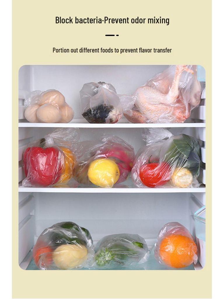 Thickened PE Fresh-Keeping Bags: Tear-Off, Disposable, Convenient for Home Storage & Takeaway