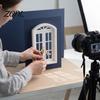 Studio Photo Props Window View Photography Prop, Paned Helper, Scene Background Frame Prop for Outdoor Pictures Travel Vacation Social Media