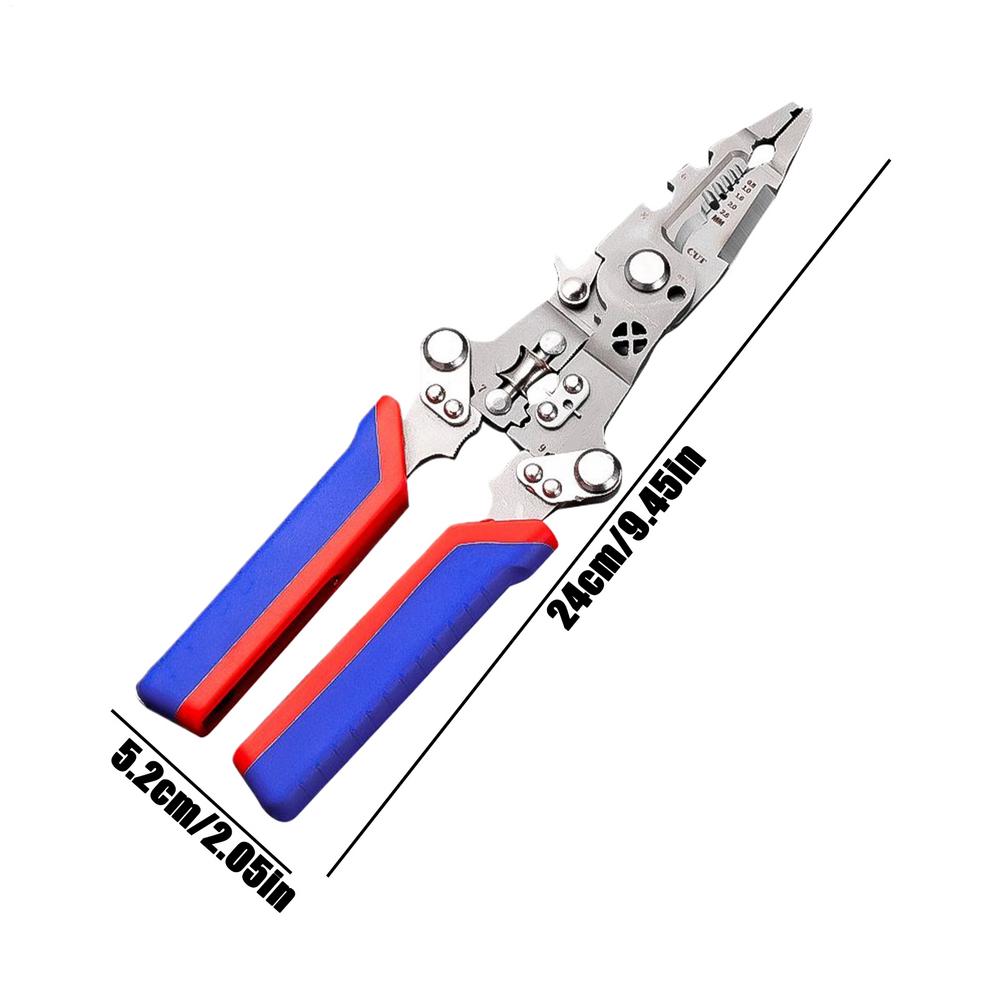 

Wire Stripper Handheld With Voltage Tester Wire Stripping Plier Electrician Tool For Home Factory Garage Workshop Hobbyists синій