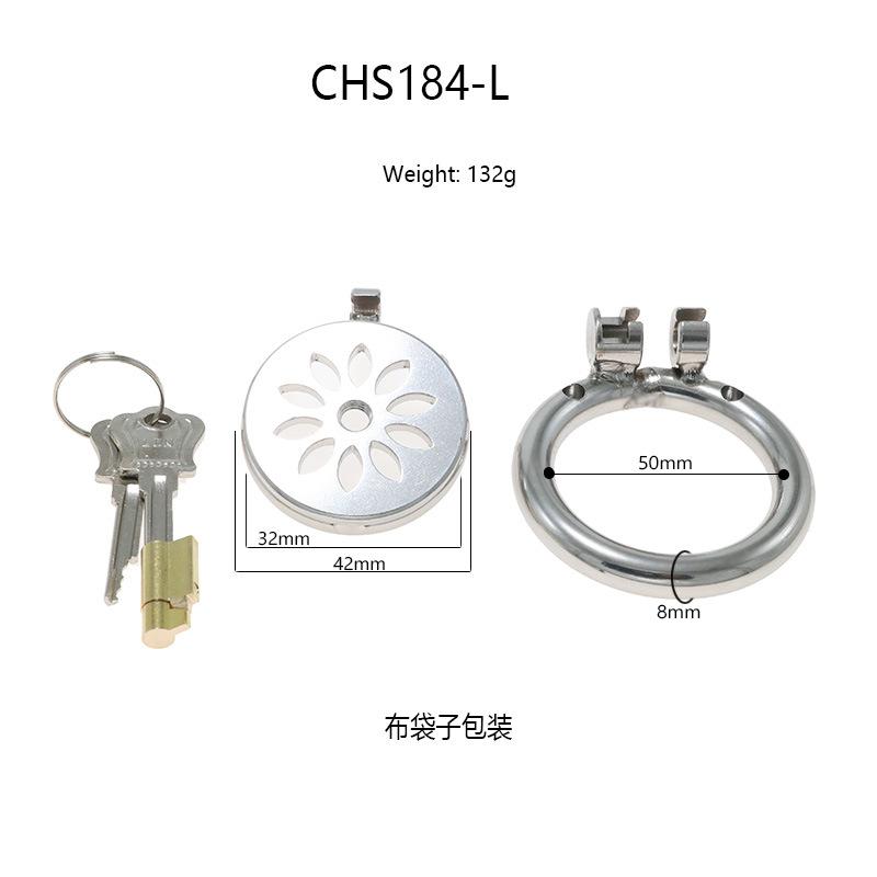 Stainless Steel Flat Chastity Lock CB Chastity Cleaner Men's Wear Fake Mother Device SM Penis Cage Sexy Adult