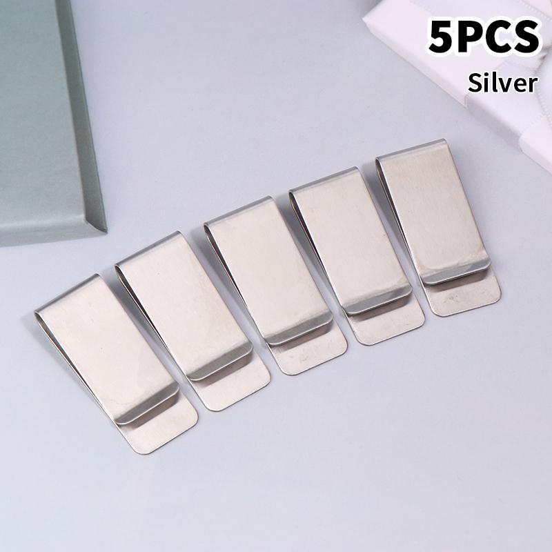 

5 шт. Простой тонкий металлический зажим для денег Портативный многофункциональный зажим для визиток Мужской кошелек Держатель для визиток Кошелек Зажим для купюр
