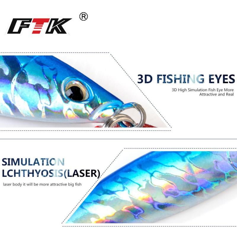 Slow-Falling Offshore Jigging Lure With Single Hook 150g 80g Lead Core Iron Plate Tuna Mahi Deep Sea Fishing