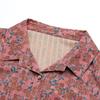 Sifen Women's Floral Print Short Sleeve Lapel Cardigan Blouse