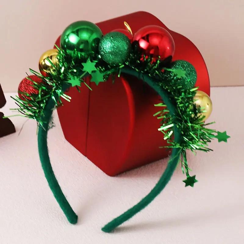 Vánoční čelenka Vánoční spona do vlasů ve tvaru koule Příslušenství Vánoční novoroční večírek do vlasů Páska do vlasů pro všechny věkové kategorie