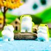 Yousheng Mini Resin Frog Figurine Small Little Animal Ornament Cartoon Miniature Frog Statue for Micro Fairy Garden Landscape DIY Terrarium Crafts