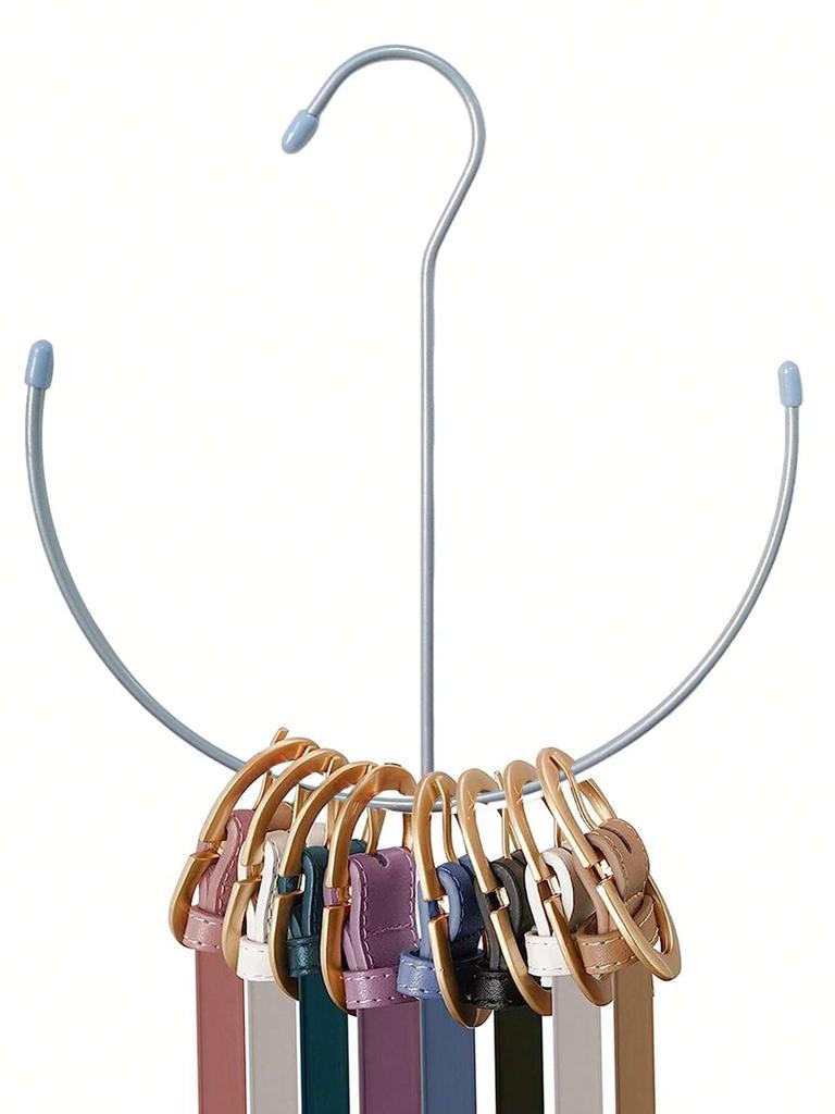 1pc Belt Storage Rack U Shape Multi-Purpose Belt Hanger Stainless Steel Solid Steel Metal Dipped Sorting Rack Tie Scarf Hanger