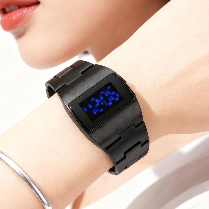 New Luxury Heavy Watch Men Led Digital Watches Full Black Electronic Wristwatches Men Sport Watches Reloj Hombre Montre Homme