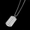 European and American New Military Brand Stripe Pendant Titanium Steel Necklace Men's Chain Jewelry