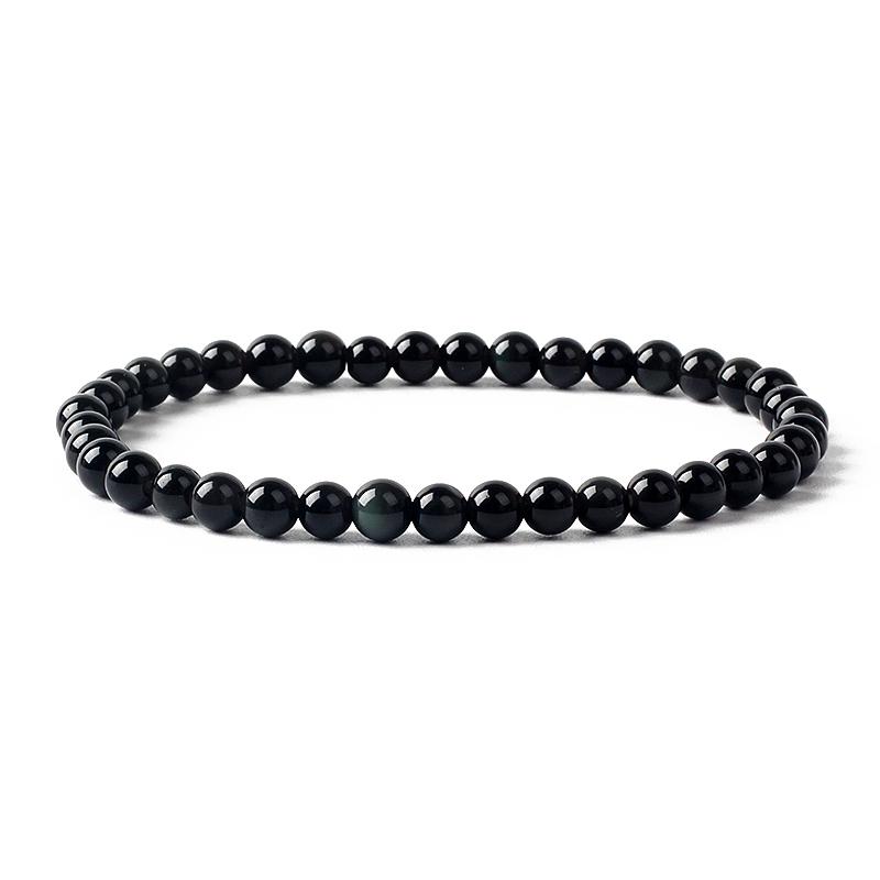 4MM Reiki Amethyst Aquamarines Stretch Bracelets for Women Chakra Natural Stone Beaded Bracelet Men Quartz Agate Jewelry Pulsera