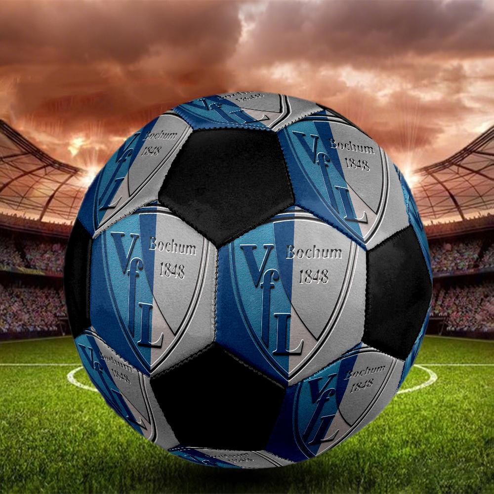 VfL Bochum 1848 Indoor Soccer Ball Colorful Machine Stitched PVC Size 5 Team Training Competition Ready Durable High-Bounce Cool Sports Gift