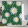 Beautiful Daisy Shower Curtain Green Fabric Waterproof Bath Decor Home Decoration 75x180cm with Hooks Free Shipping Worldwide