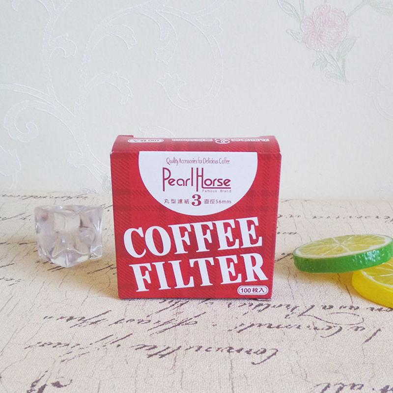 100Pcs Round Coffee Filter Paper Moka Pot Coffee Maker Filter Tools No.3 /No.6