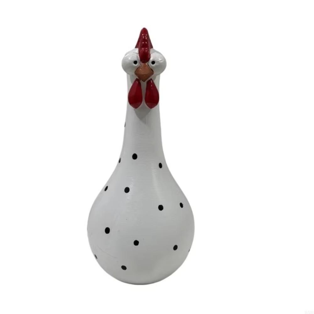 Colorful Dot Long Neck Chicken Vases Lifelike Flower Arrangement Vase  Living Room Decor