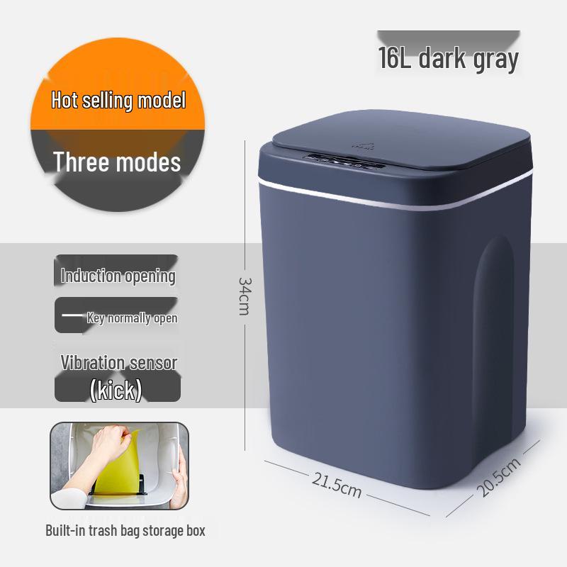 Automatic Smart Induction Trash Can for Home – Large Capacity for Living Room, Kitchen, Bathroom