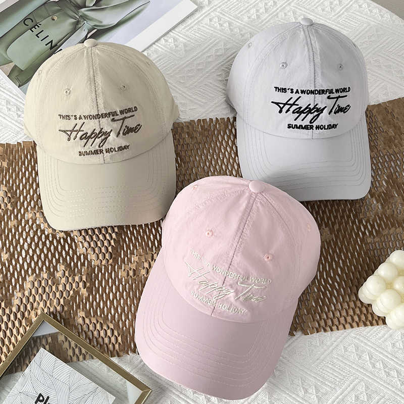 Hat Men'S And Women'S Thin Soft Top Versatile Outdoor Cap Summer Casual Letter Quick-Drying Baseball Cap