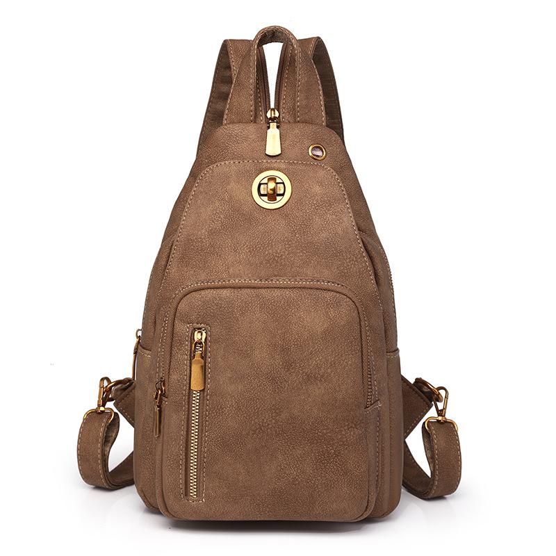 

Водонепроницаемая женская легкая нагрудная сумка многофункциональный рюкзак дорожная сумка коричневый