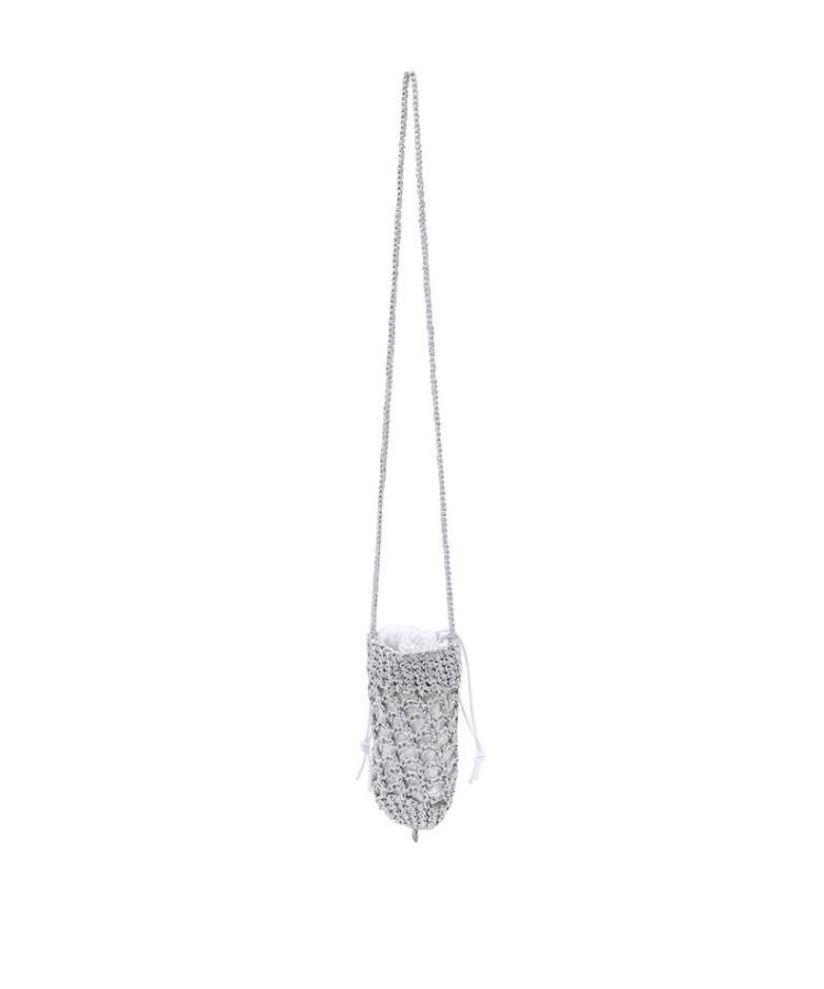 Athe Vanessabruno Silver Metal Knitting Mini Bag Aawa6E811Sv