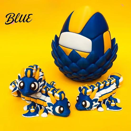 Ball Dragon Collectible 3D Printed Egg Ornament Toy with Figurine Inside Sports Inspired Fidget Toy Stress Relief Statue for Kids Adults Home Office