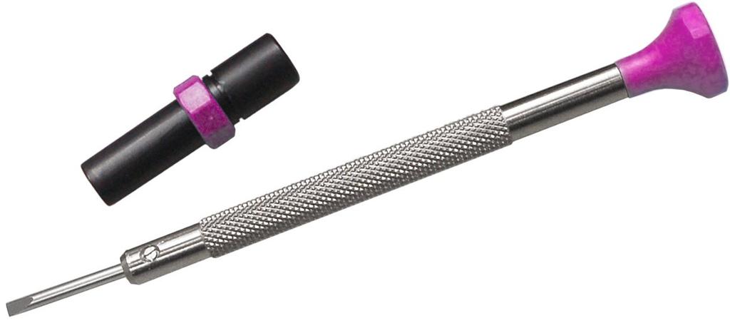 BERGEON Watch Tool Screwdriver, Stainless Steel, 1.6mm Diameter with Refill Tip, Purple, BE30081AT160, Officially Imported