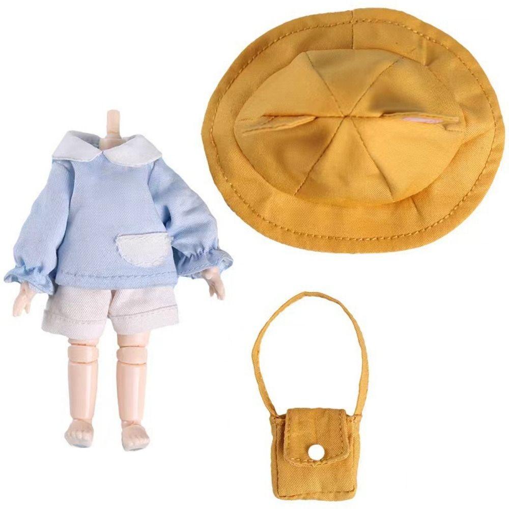 Kindergarten Ob11 Doll Clothes Rabbit Bear Ears BJD Doll Outfit Obitsu11 School Uniform  DIY Toy