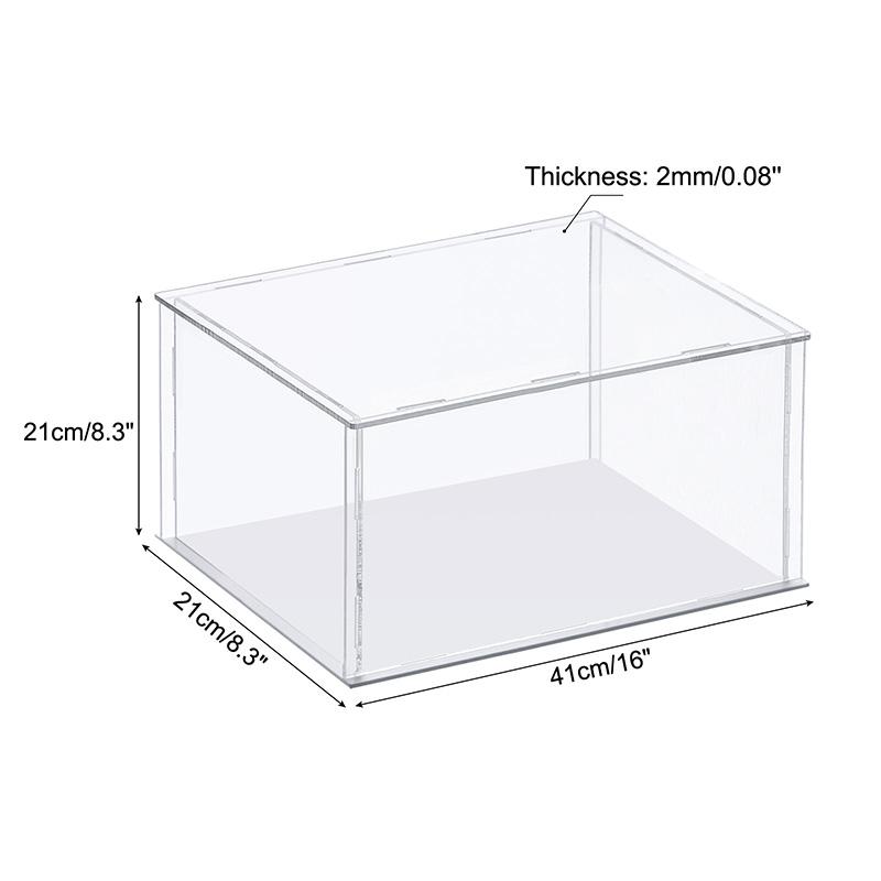 Clear Acrylic Display Box Case Countertop Organizer Stand Assemble Dustproof Showcase for Figures Toys Collectibles Crafts