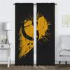 Set Of 2 Wu Tang Clans Partition Curtains Living Room Curtain Halloween Decoration Tulle Bedroom Home Interior For Made Polyester