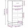 VidaXL Shoe Rack Sonoma Oak 48x38x97.5 Cm Engineered Wood 849210